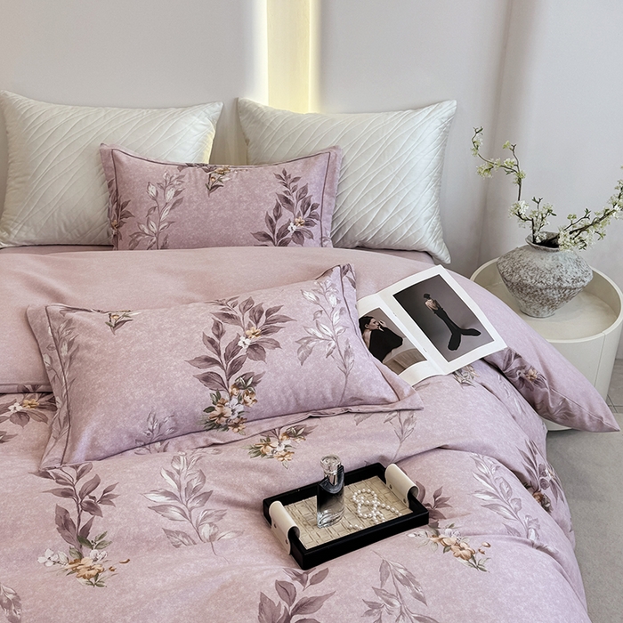 91家纺网 家纺一手货源 找家纺 遇安家纺 2026新款全棉活性印花四件套 漫花