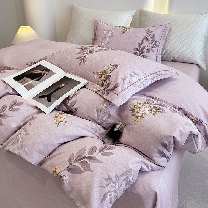 91家纺网 家纺一手货源 找家纺 遇安家纺 2026新款全棉活性印花四件套 漫花