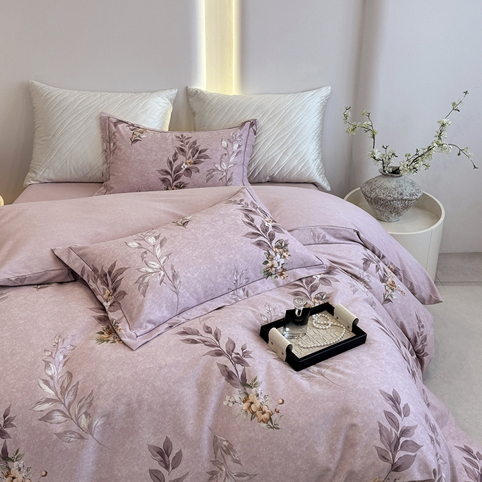 91家纺网 家纺一手货源 找家纺 遇安家纺 2026新款全棉活性印花四件套 漫花