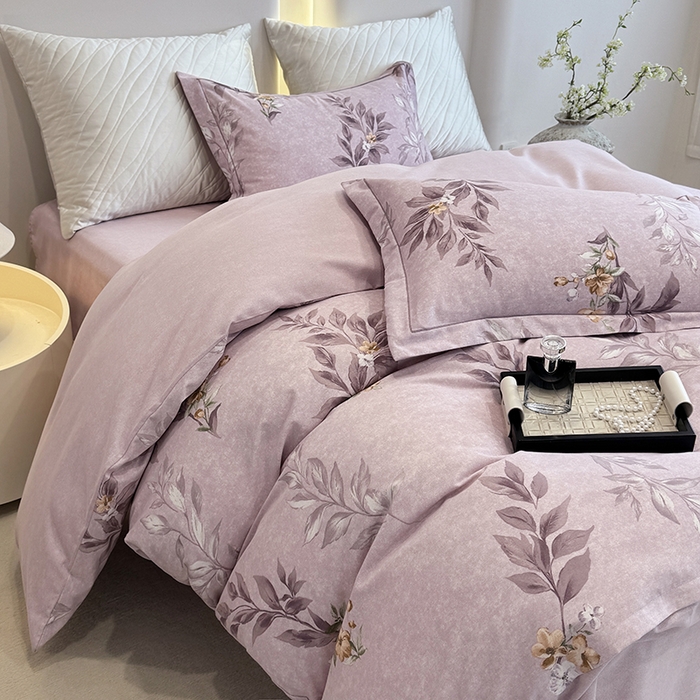 91家纺网 家纺一手货源 找家纺 遇安家纺 2026新款全棉活性印花四件套 漫花