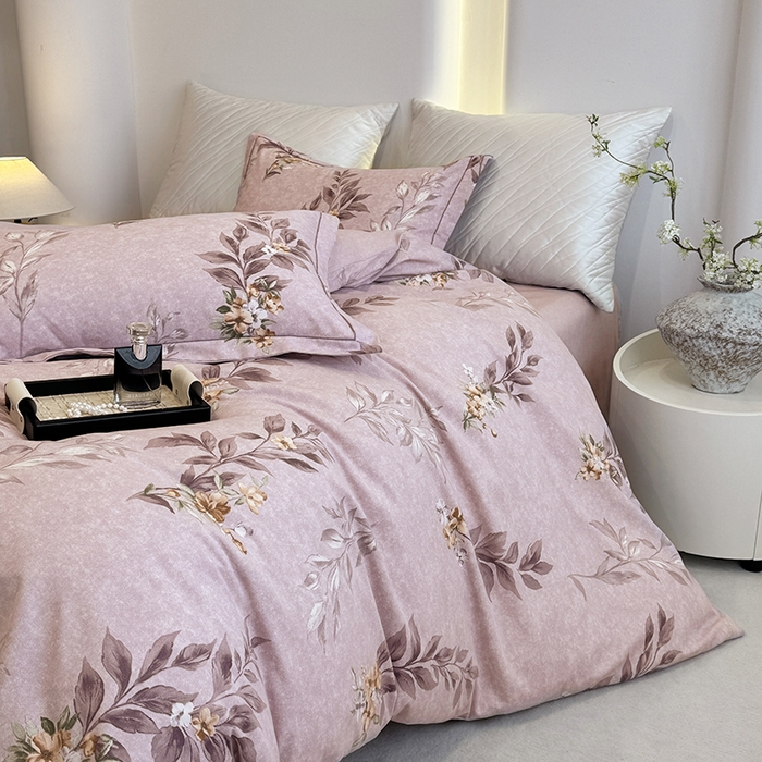 91家纺网 家纺一手货源 找家纺 遇安家纺 2026新款全棉活性印花四件套 漫花