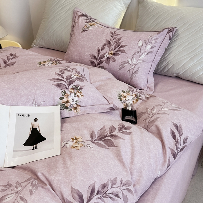 91家纺网 家纺一手货源 找家纺 遇安家纺 2026新款全棉活性印花四件套 漫花