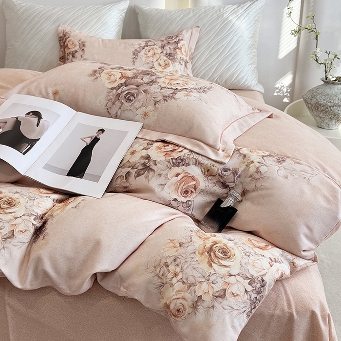 遇安家纺 2026新款全棉活性印花四件套 芳华