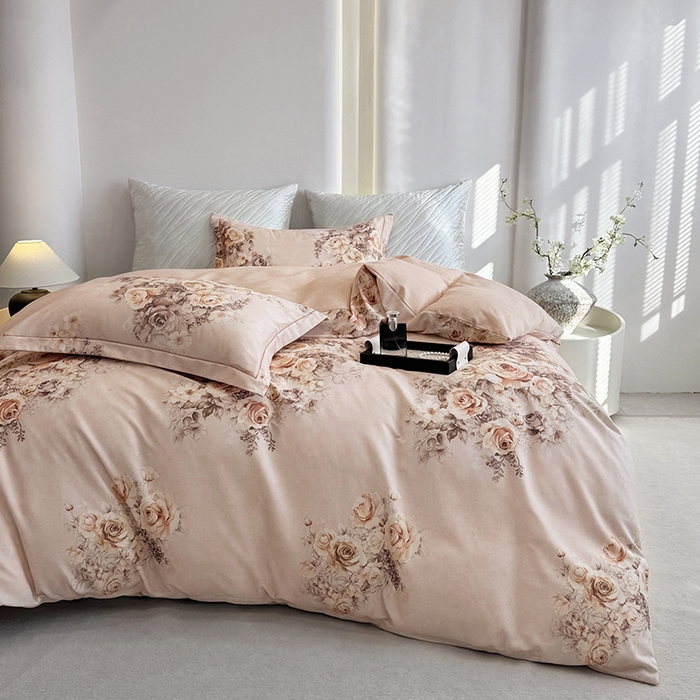 91家纺网 家纺一手货源 找家纺 遇安家纺 2026新款全棉活性印花四件套 芳华