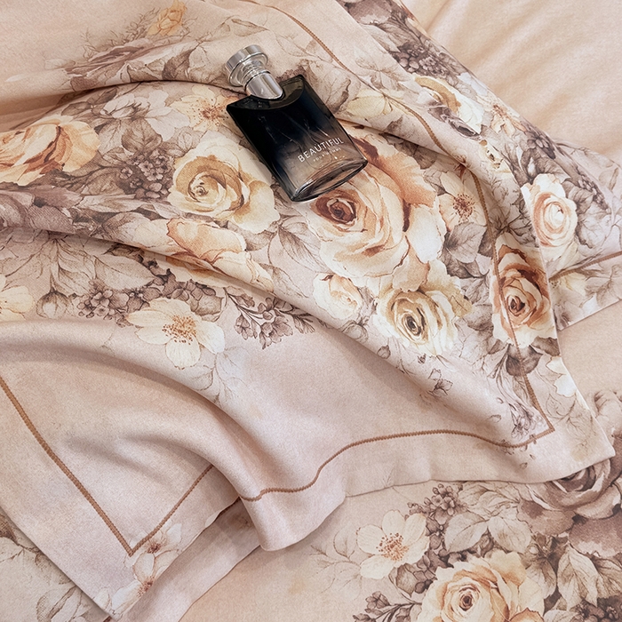 91家纺网 家纺一手货源 找家纺 遇安家纺 2026新款全棉活性印花四件套 芳华