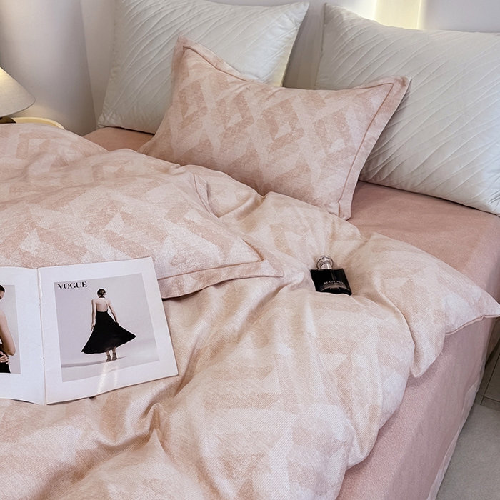 91家纺网 家纺一手货源 找家纺 遇安家纺 2026新款全棉活性印花四件套 维纳斯