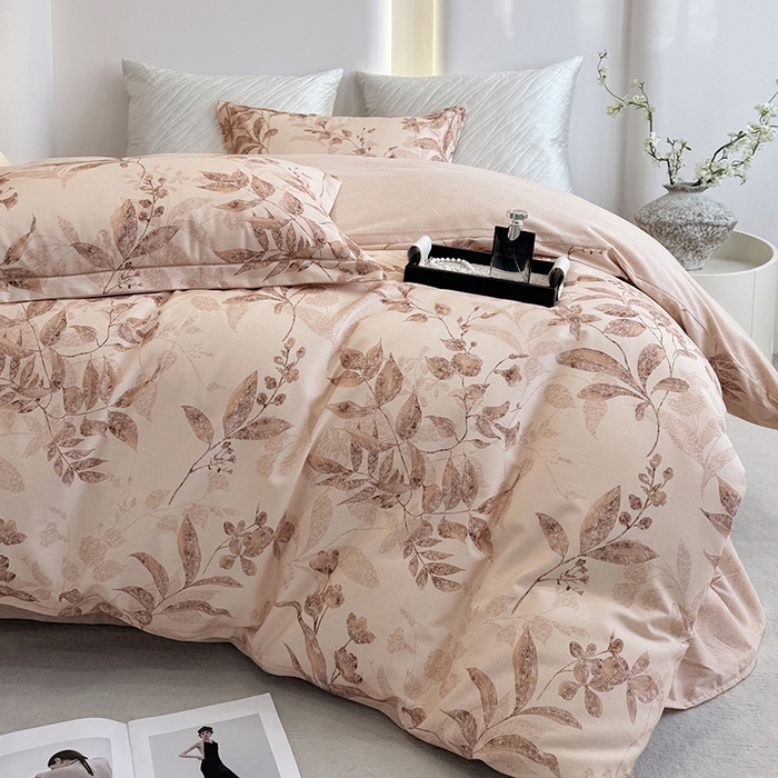 91家纺网 家纺一手货源 找家纺 遇安家纺 2026新款全棉活性印花四件套 烟雨