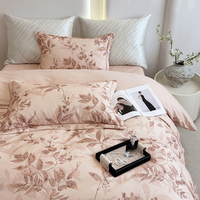 91家纺网 家纺一手货源 找家纺 遇安家纺 2026新款全棉活性印花四件套 烟雨