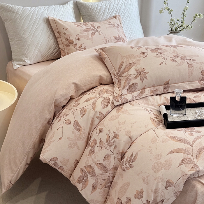 91家纺网 家纺一手货源 找家纺 遇安家纺 2026新款全棉活性印花四件套 烟雨