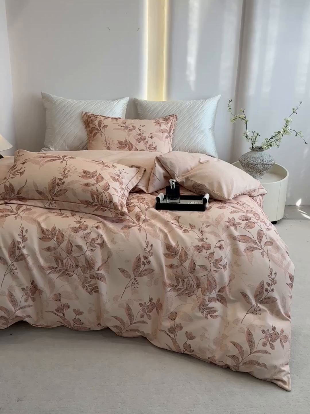 91家纺网 家纺一手货源 找家纺 遇安家纺 2026新款全棉活性印花四件套 烟雨