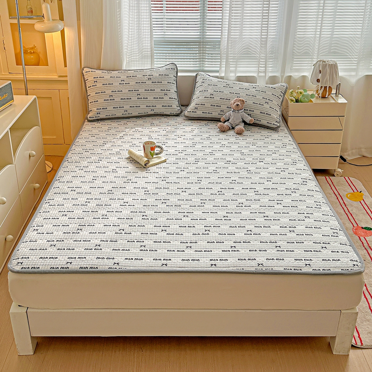 91家纺网 家纺一手货源 找家纺 （总）恒尚居 2026新款双层纱牛奶绒床垫床褥子云感夹棉床单软床垫-秋冬款-链接二