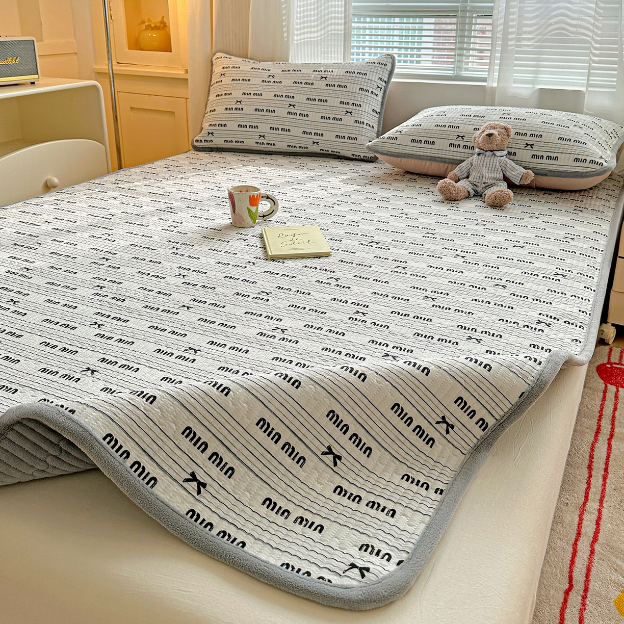 91家纺网 家纺一手货源 找家纺 （总）恒尚居 2026新款双层纱牛奶绒床垫床褥子云感夹棉床单软床垫-秋冬款-链接二