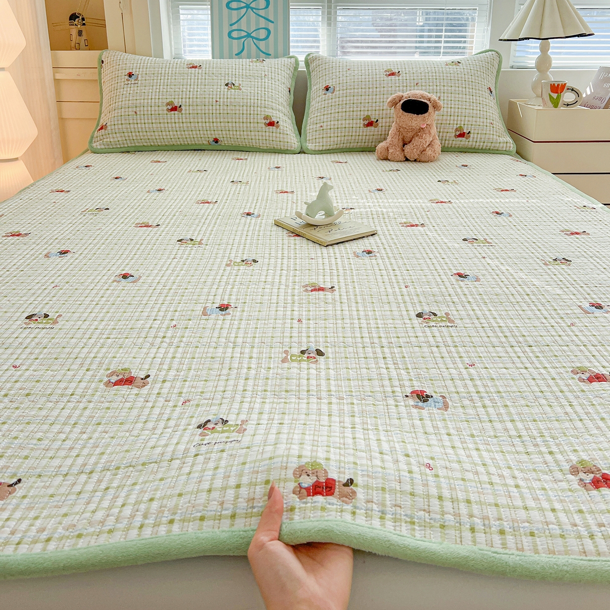 91家纺网 家纺一手货源 找家纺 （总）恒尚居 2026新款双层纱牛奶绒床垫床褥子云感夹棉床单软床垫-秋冬款-链接二