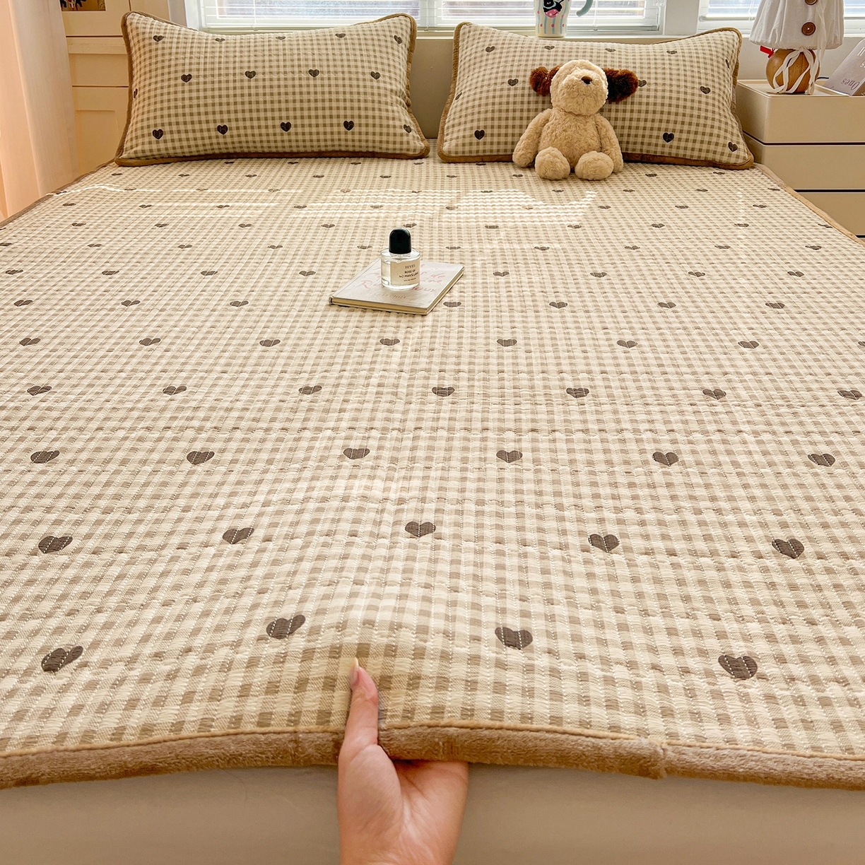 91家纺网 家纺一手货源 找家纺 （总）恒尚居 2026新款双层纱牛奶绒床垫床褥子云感夹棉床单软床垫-秋冬款-链接二