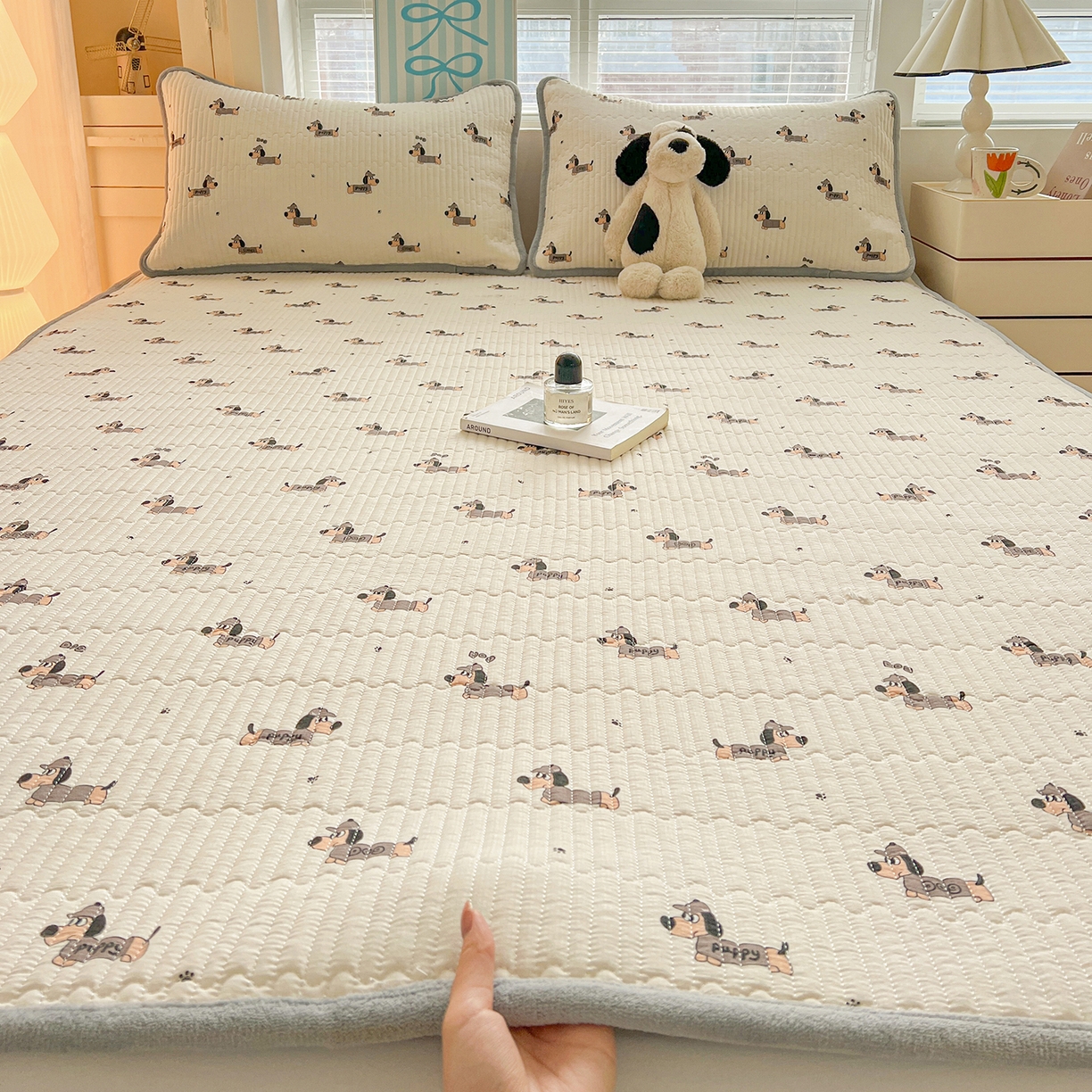 91家纺网 家纺一手货源 找家纺 （总）恒尚居 2026新款双层纱牛奶绒床垫床褥子云感夹棉床单软床垫-秋冬款-链接二