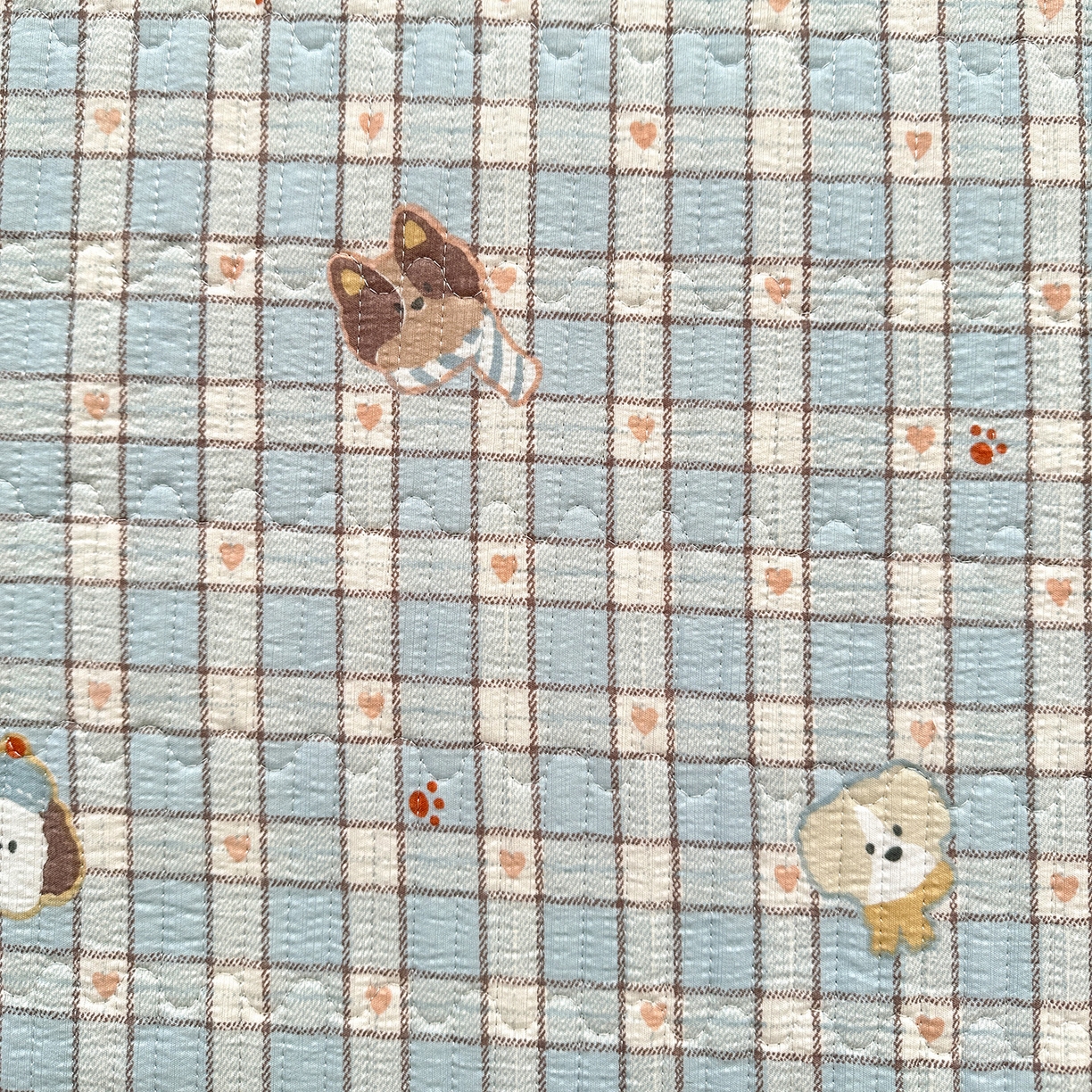 91家纺网 家纺一手货源 找家纺 恒尚居 2026新款双层纱牛奶绒床垫床褥子云感夹棉床单软床垫-秋冬款-链接二 爱心狗