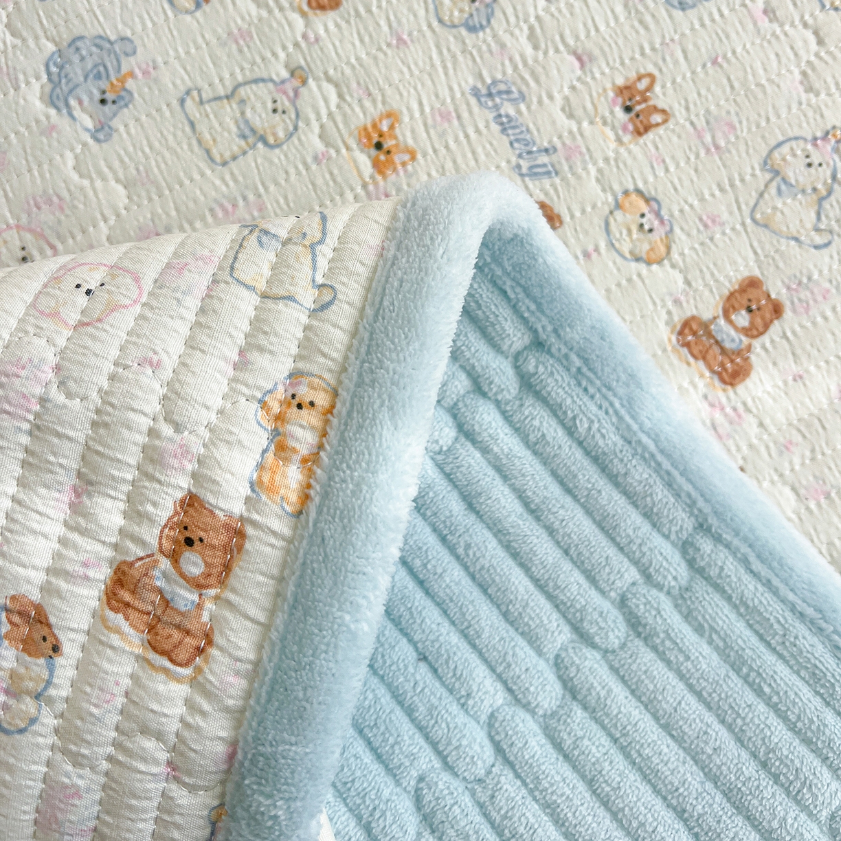 91家纺网 家纺一手货源 找家纺 恒尚居 2026新款双层纱牛奶绒床垫床褥子云感夹棉床单软床垫-秋冬款-链接二 萌宠乐园