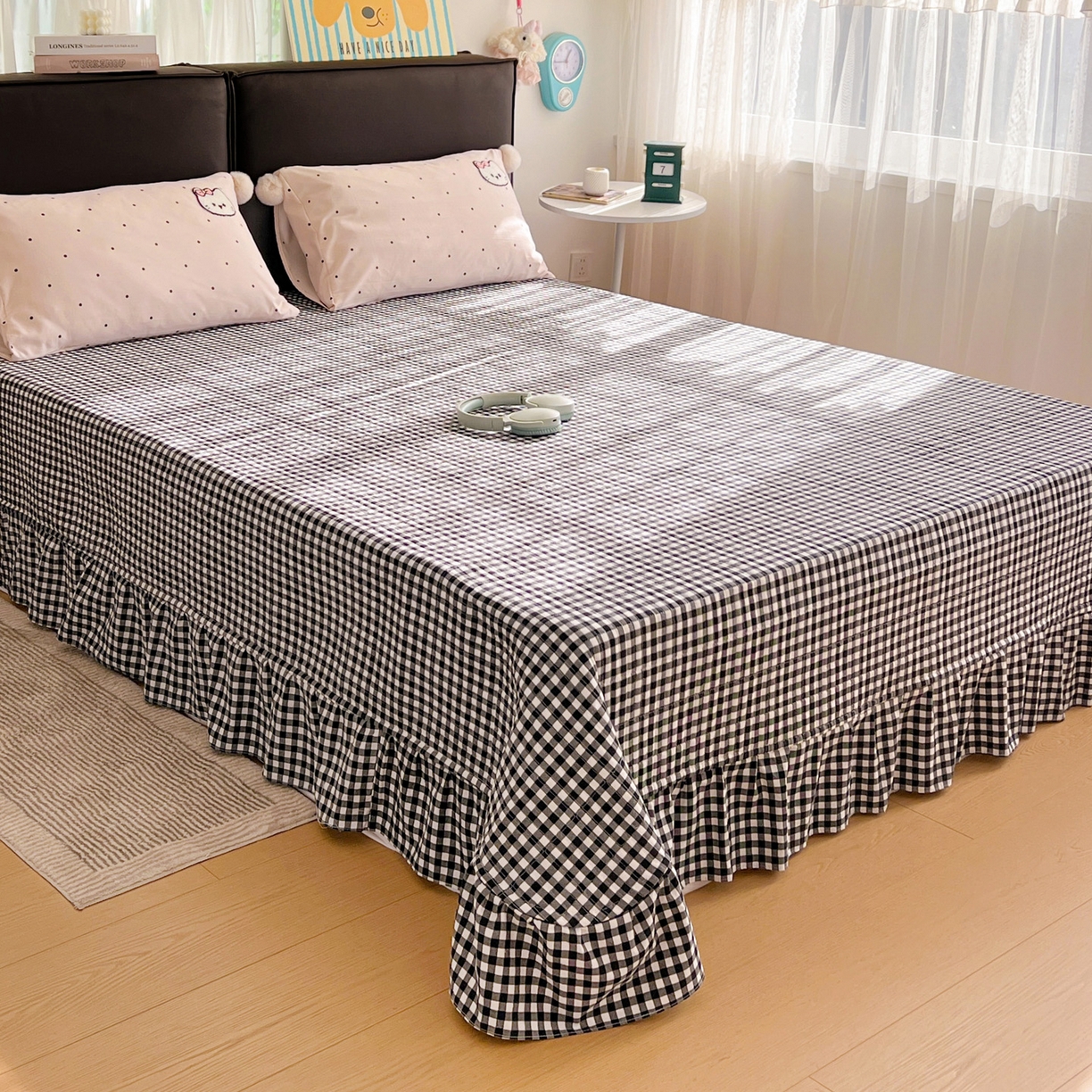 91家纺网 家纺一手货源 找家纺 （总）富米莱单品馆 2026新款水洗棉波点毛巾绣黑格球球款单品