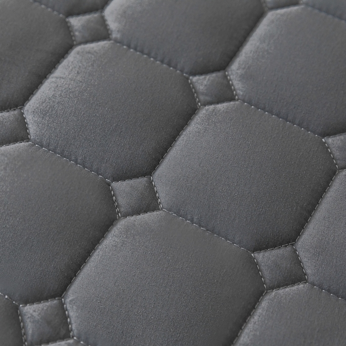 91家纺网 家纺一手货源 找家纺 宇淳 2026跨境外贸水洗棉夹棉单件床签床垫保护套四季通用防滑床罩梦思床垫保护罩三件套非全棉 黑灰