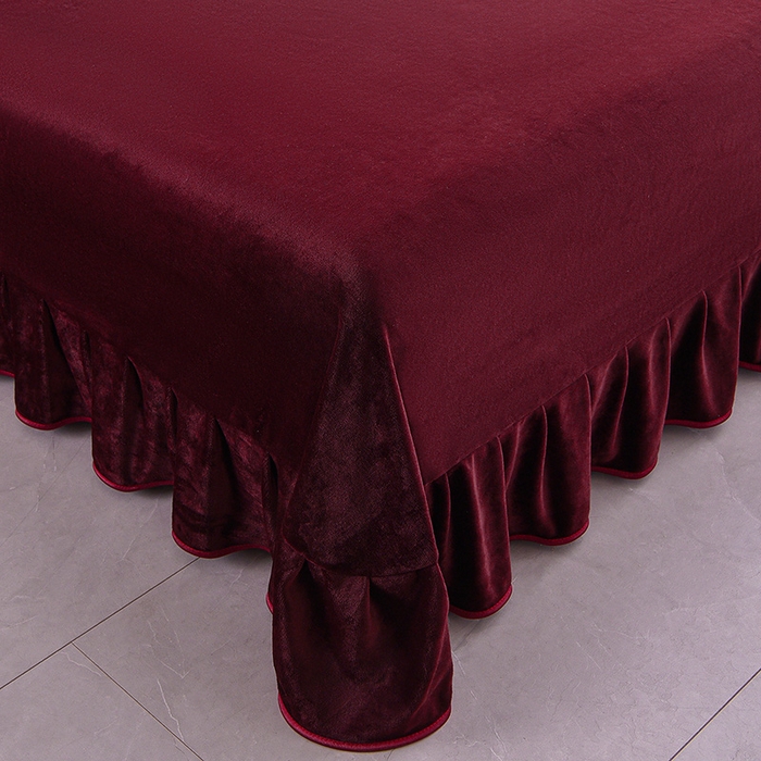 91家纺网 家纺一手货源 找家纺 （总）赫本 2025新品8斤爆品牛奶绒四件套床裙款金雕绒法莱绒四套件