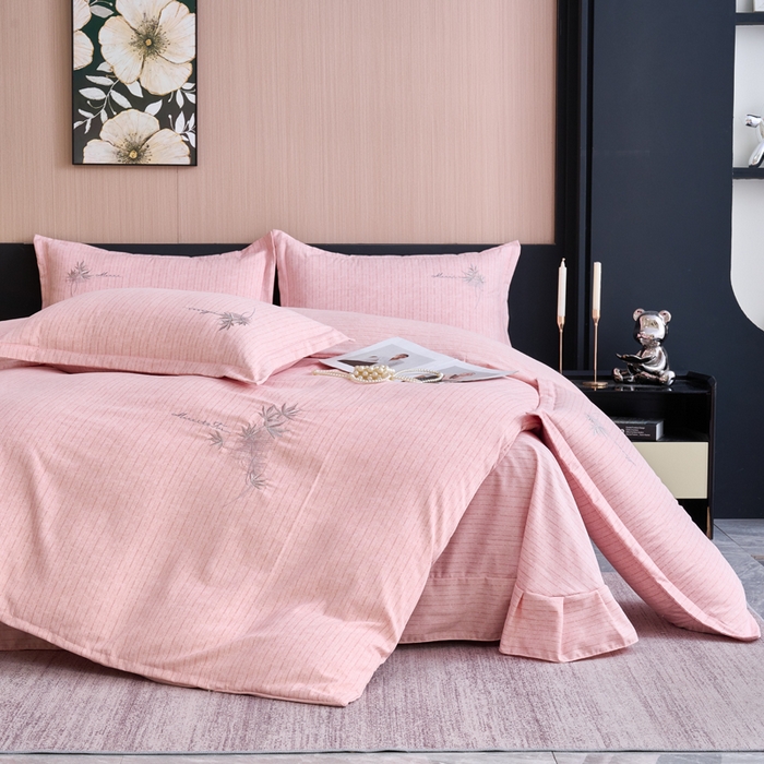 91家纺网 家纺一手货源 找家纺 （总）喜四方 2026年新款加厚全棉印花加绣花四件套