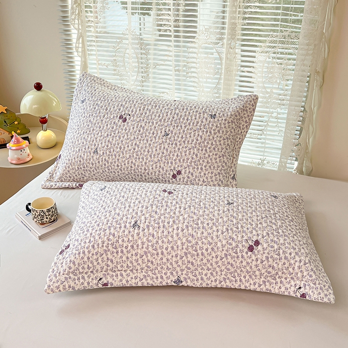 91家纺网 家纺一手货源 找家纺 梦舒羽 2025新款A类云朵棉夹棉枕套宿舍单人一只装枕芯内胆套-单人枕套 蝴蝶梦境（压线夹棉）