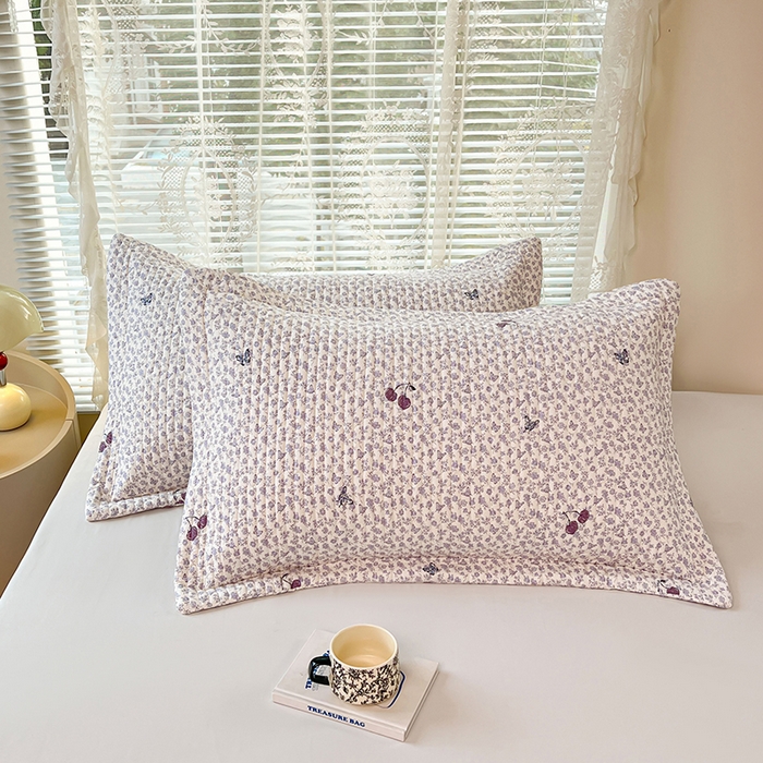 91家纺网 家纺一手货源 找家纺 圣比熊 2025新款A类云朵棉夹棉枕套宿舍单人一只装枕芯内胆套-单人枕套 蝴蝶梦境（压线夹棉）