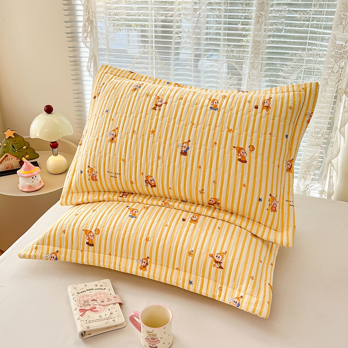 91家纺网 家纺一手货源 找家纺 圣比熊 2025新款A类云朵棉夹棉枕套宿舍单人一只装枕芯内胆套-单人枕套 小星愿（压线夹棉）