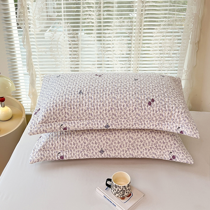 91家纺网 家纺一手货源 找家纺 圣比熊 2025新款A类云朵棉夹棉枕套宿舍单人一只装枕芯内胆套-单人枕套 蝴蝶梦境（压线夹棉）