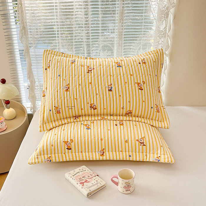 91家纺网 家纺一手货源 找家纺 圣比熊 2025新款A类云朵棉夹棉枕套宿舍单人一只装枕芯内胆套-单人枕套 小星愿（压线夹棉）