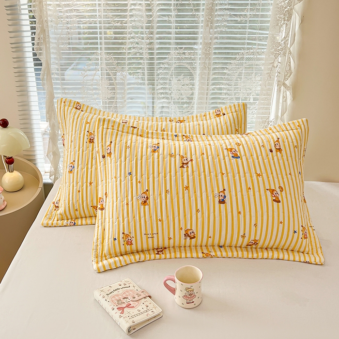 91家纺网 家纺一手货源 找家纺 圣比熊 2025新款A类云朵棉夹棉枕套宿舍单人一只装枕芯内胆套-单人枕套 小星愿（压线夹棉）