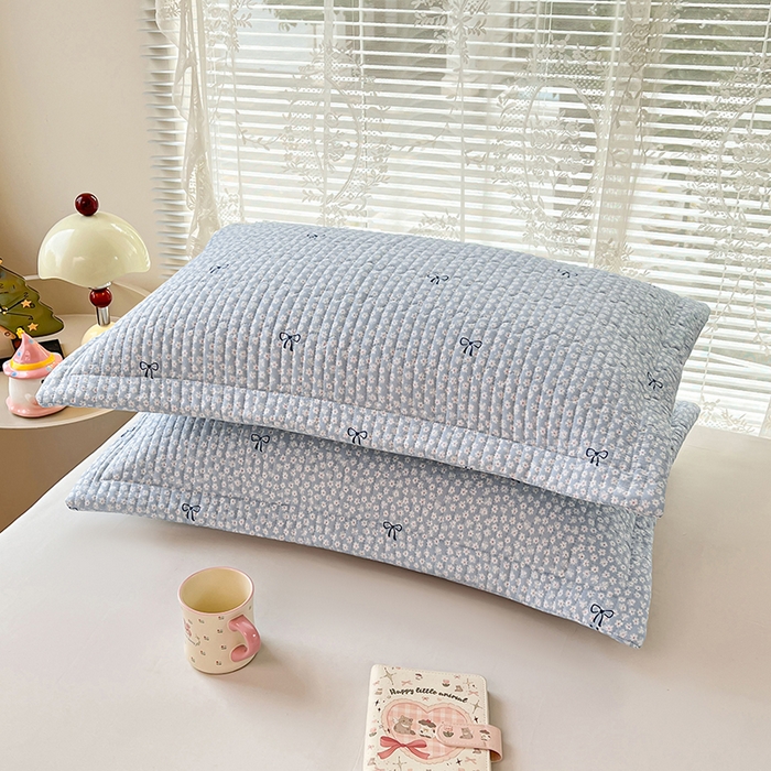 91家纺网 家纺一手货源 找家纺 圣比熊 2025新款A类云朵棉夹棉枕套宿舍单人一只装枕芯内胆套-单人枕套 花屿轻梦（压线夹棉）