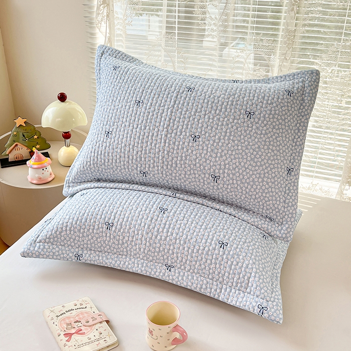 91家纺网 家纺一手货源 找家纺 圣比熊 2025新款A类云朵棉夹棉枕套宿舍单人一只装枕芯内胆套-单人枕套 花屿轻梦（压线夹棉）