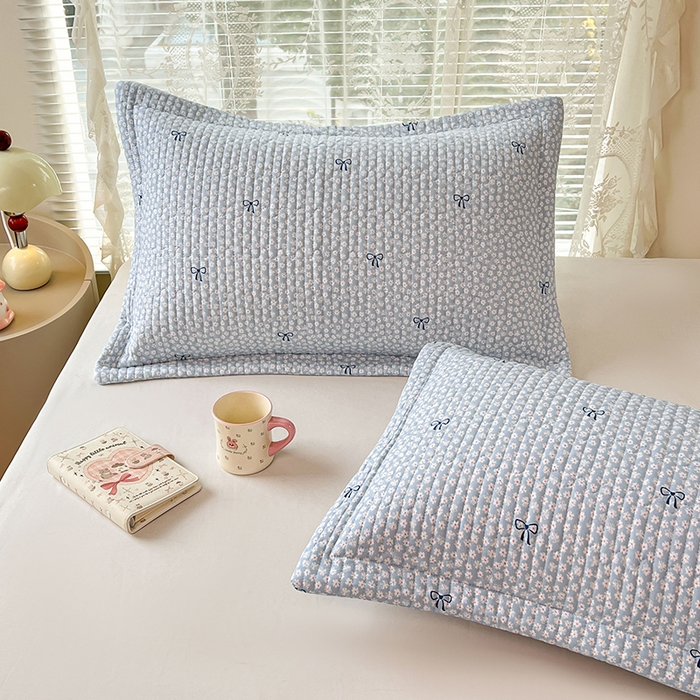 91家纺网 家纺一手货源 找家纺 圣比熊 2025新款A类云朵棉夹棉枕套宿舍单人一只装枕芯内胆套-单人枕套 花屿轻梦（压线夹棉）