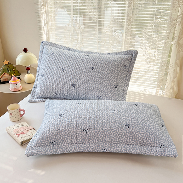 91家纺网 家纺一手货源 找家纺 圣比熊 2025新款A类云朵棉夹棉枕套宿舍单人一只装枕芯内胆套-单人枕套 花屿轻梦（压线夹棉）