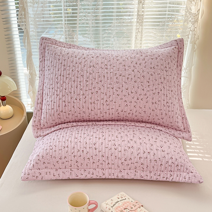91家纺网 家纺一手货源 找家纺 梦舒羽 2025新款A类云朵棉夹棉枕套宿舍单人一只装枕芯内胆套-单人枕套 爱丽丝-粉（压线夹棉）