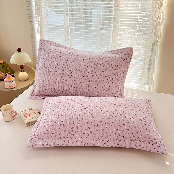 91家纺网 家纺一手货源 找家纺 圣比熊 2025新款A类云朵棉夹棉枕套宿舍单人一只装枕芯内胆套-单人枕套 爱丽丝-粉（压线夹棉）