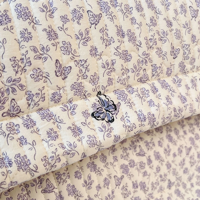 91家纺网 家纺一手货源 找家纺 圣比熊 2025新款A类云朵棉夹棉枕套宿舍单人一只装枕芯内胆套-单人枕套 蝴蝶梦境（压线夹棉）