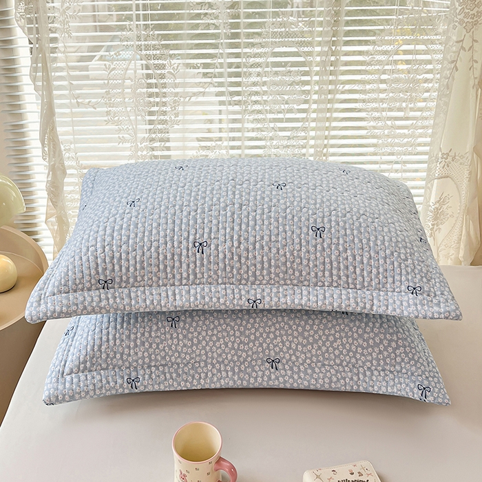 91家纺网 家纺一手货源 找家纺 梦舒羽 2025新款A类云朵棉夹棉枕套宿舍单人一只装枕芯内胆套-单人枕套 花屿轻梦（压线夹棉）