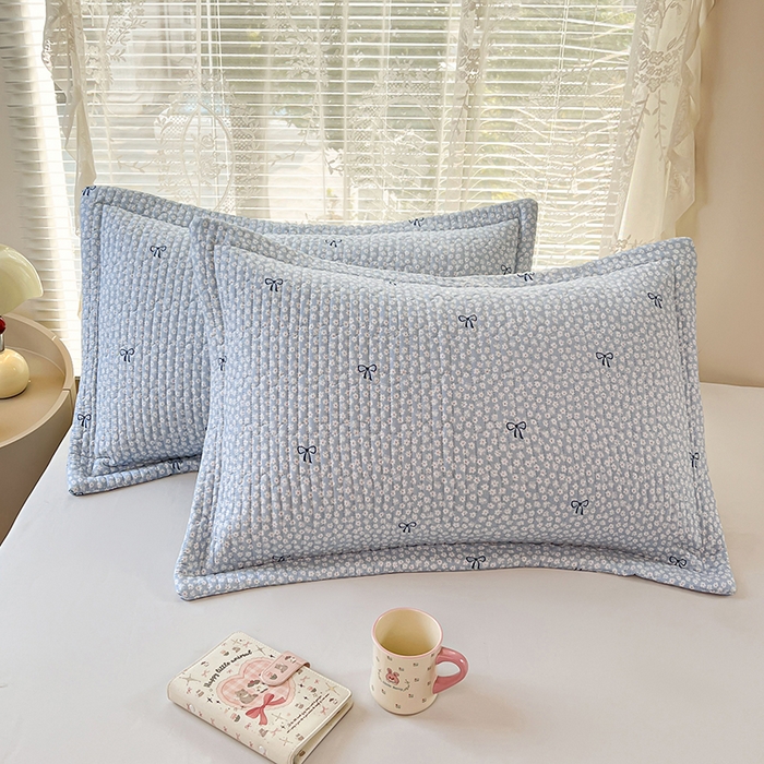 91家纺网 家纺一手货源 找家纺 梦舒羽 2025新款A类云朵棉夹棉枕套宿舍单人一只装枕芯内胆套-单人枕套 花屿轻梦（压线夹棉）