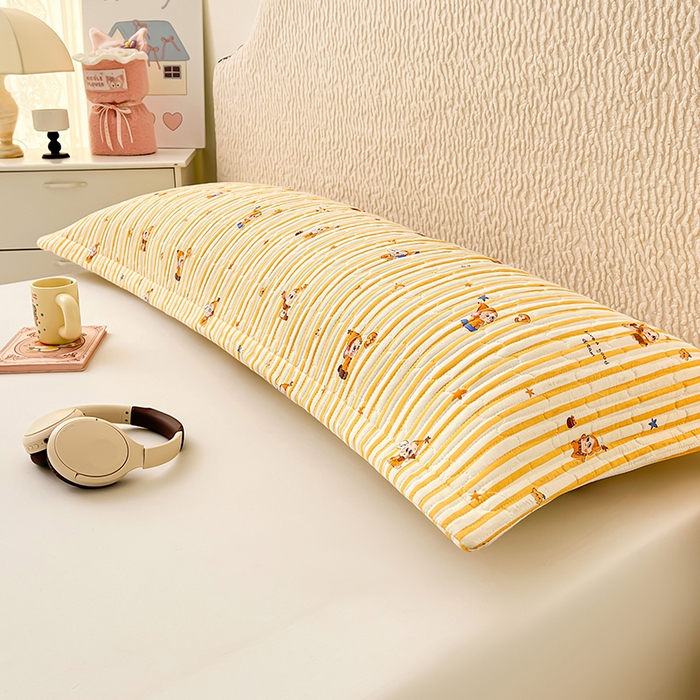 91家纺网 家纺一手货源 找家纺 梦舒羽 2025新款A类云朵棉夹棉枕套宿舍情侣双人加长枕芯内胆套 小星愿（压线夹棉）