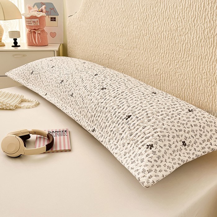 圣比熊 2025新款A类云朵棉夹棉枕套宿舍单人一只装枕芯内胆套-双人枕套 花无意（压线夹棉）