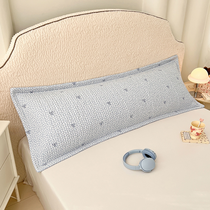 91家纺网 家纺一手货源 找家纺 圣比熊 2025新款A类云朵棉夹棉枕套宿舍单人一只装枕芯内胆套-双人枕套 花屿轻梦（压线夹棉）