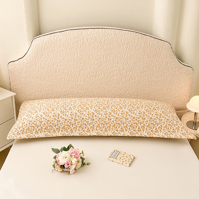 91家纺网 家纺一手货源 找家纺 圣比熊 2025新款A类云朵棉夹棉枕套宿舍单人一只装枕芯内胆套-双人枕套 春日暖阳（压线夹棉）