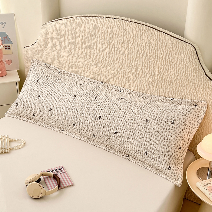 91家纺网 家纺一手货源 找家纺 梦舒羽 2025新款A类云朵棉夹棉枕套宿舍情侣双人加长枕芯内胆套 花无意（压线夹棉）