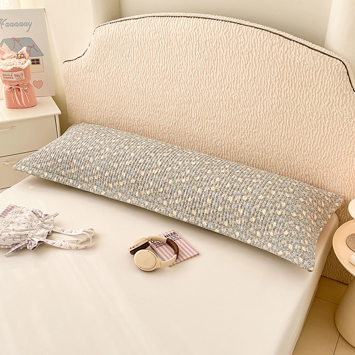 91家纺网 家纺一手货源 找家纺 圣比熊 2025新款A类云朵棉夹棉枕套宿舍单人一只装枕芯内胆套-双人枕套 海棠花开（压线夹棉）