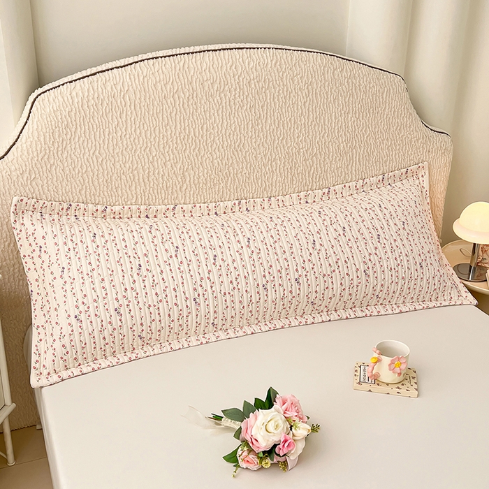 91家纺网 家纺一手货源 找家纺 梦舒羽 2025新款A类云朵棉夹棉枕套宿舍情侣双人加长枕芯内胆套 花漾甜心（压线夹棉）