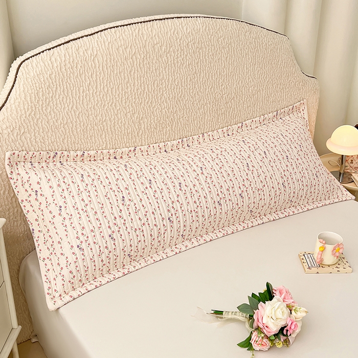 91家纺网 家纺一手货源 找家纺 梦舒羽 2025新款A类云朵棉夹棉枕套宿舍情侣双人加长枕芯内胆套 花漾甜心（压线夹棉）