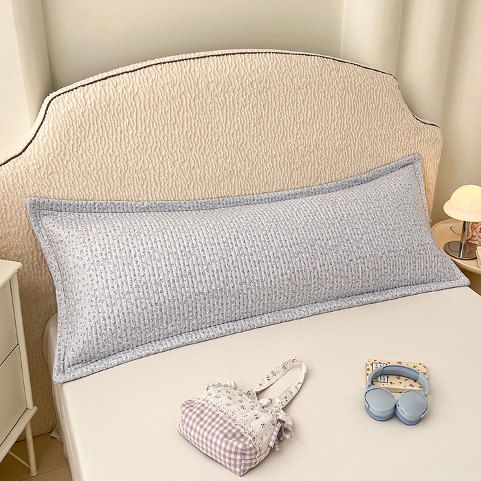 91家纺网 家纺一手货源 找家纺 圣比熊 2025新款A类云朵棉夹棉枕套宿舍单人一只装枕芯内胆套-双人枕套 满天星-蓝（压线夹棉）