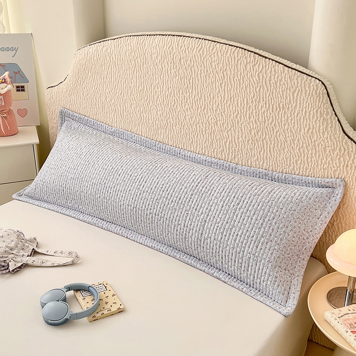 91家纺网 家纺一手货源 找家纺 圣比熊 2025新款A类云朵棉夹棉枕套宿舍单人一只装枕芯内胆套-双人枕套 满天星-蓝（压线夹棉）